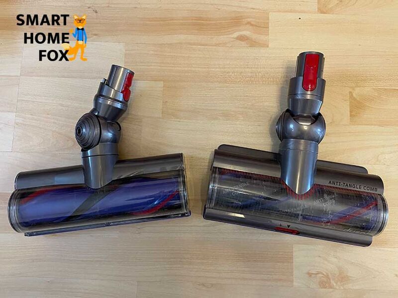 Standard Bodendüse neben Torque Drive Bodendüse